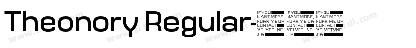 Theonory Regular字体转换